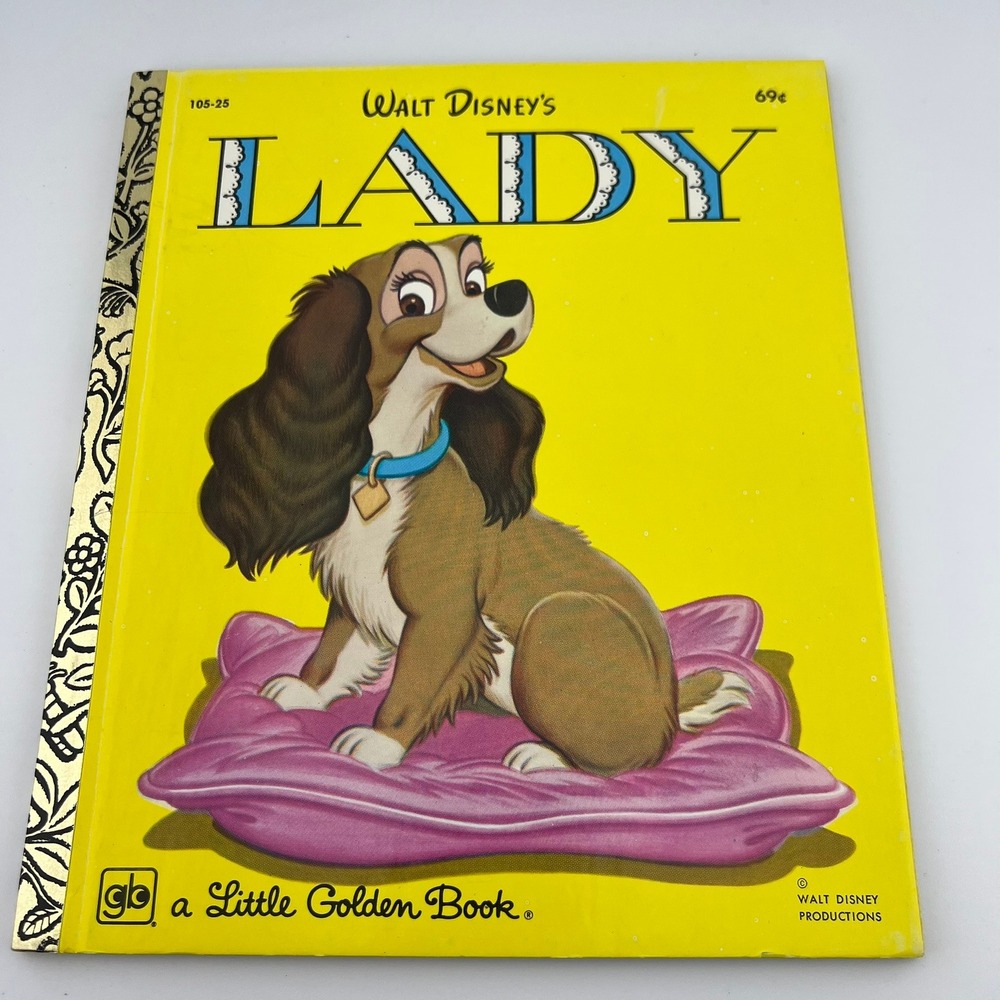 Walt Disney's Lady Little Golden Book 1980 13th Printing Vintage